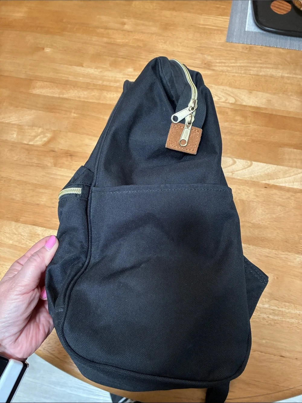 Anello Black Canvas Backpack for Everyday Commuter